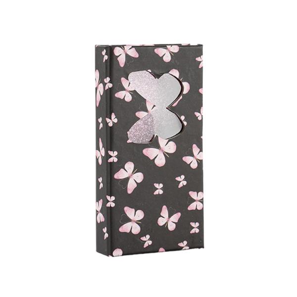 Custom Size Accepted Cardboard Butterfly Empty Eyelash Box Container With Clear