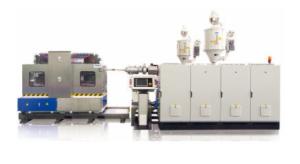 China Corrugated PE Material Composite Plastic Pipe Production Line For Air Ventilation System factory