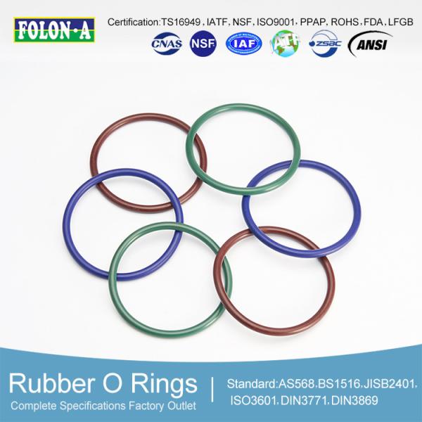 AS568 BS1516 FKM O Rings Black / Green / Brown Chemical / Oil Resistance UV
