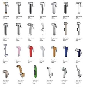 China Handheld ABS Chrome Plated With Anti-slip Toilet Bathroom Shattaf Kit Bidet Sprayer For Middle East factory