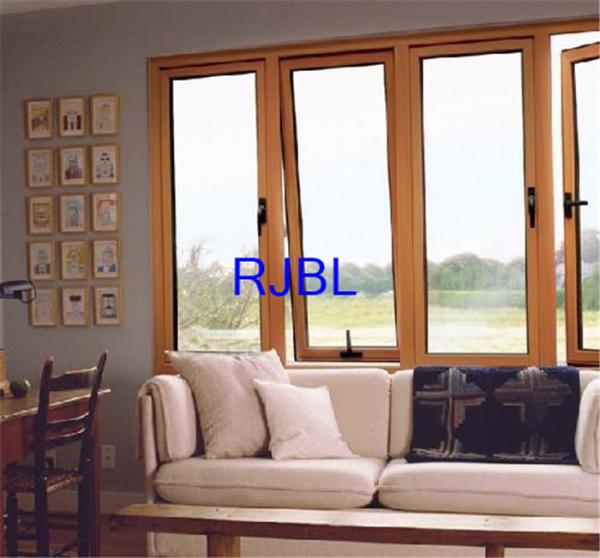 Energy Saving Wood Clad Aluminum Casement Windows Easy to install With Thermal