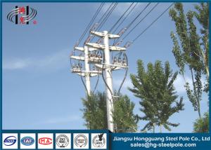 China Polygonal Shape Steel Tubular Power Transmission Poles With Custom Painting factory