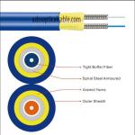 Indoor 900um Multimode Armored Fiber Optic Cable 2 Core GJSFJBV