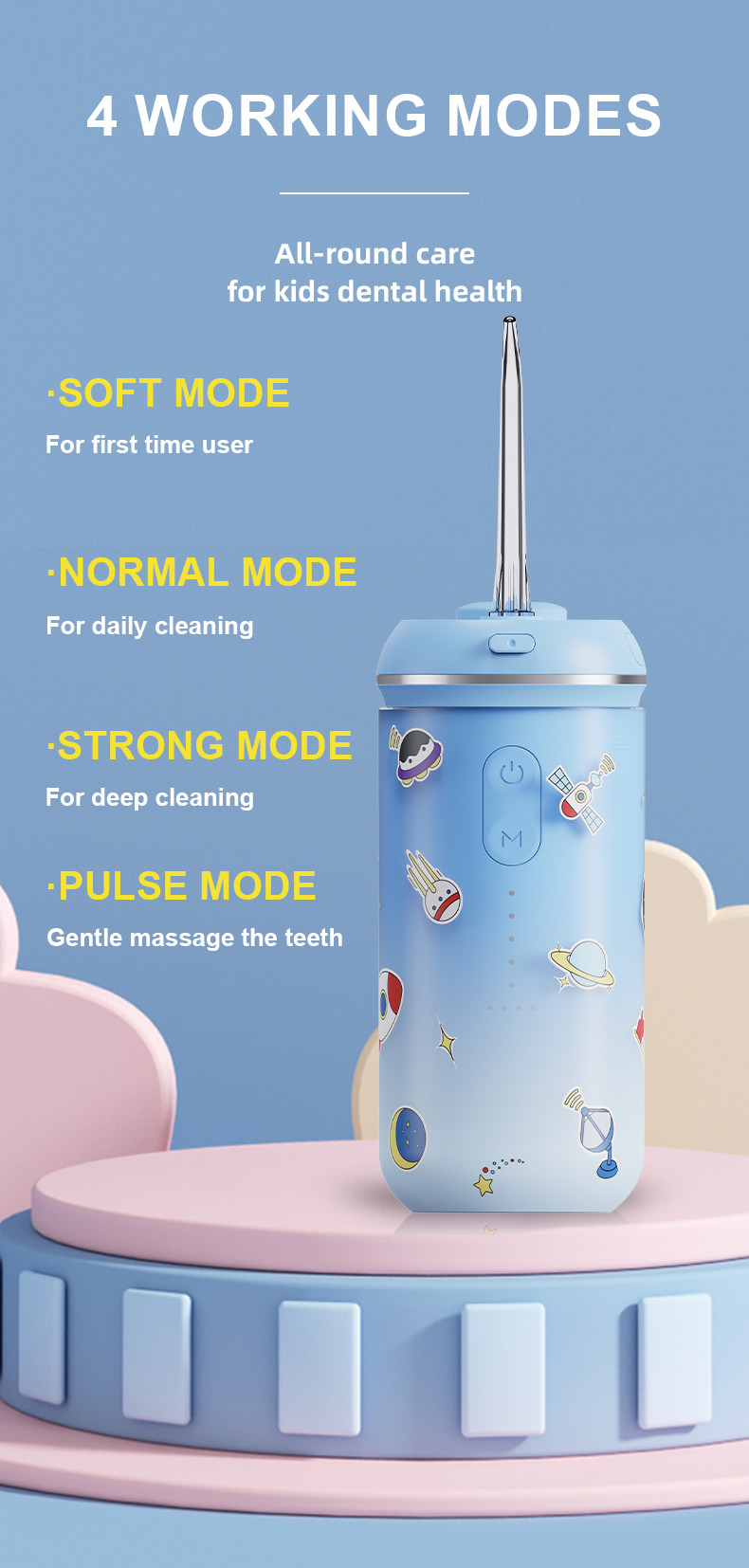 Mini Kids Portable Travel Household Oral Irrigator For Teeth Cleaning 4 working modes