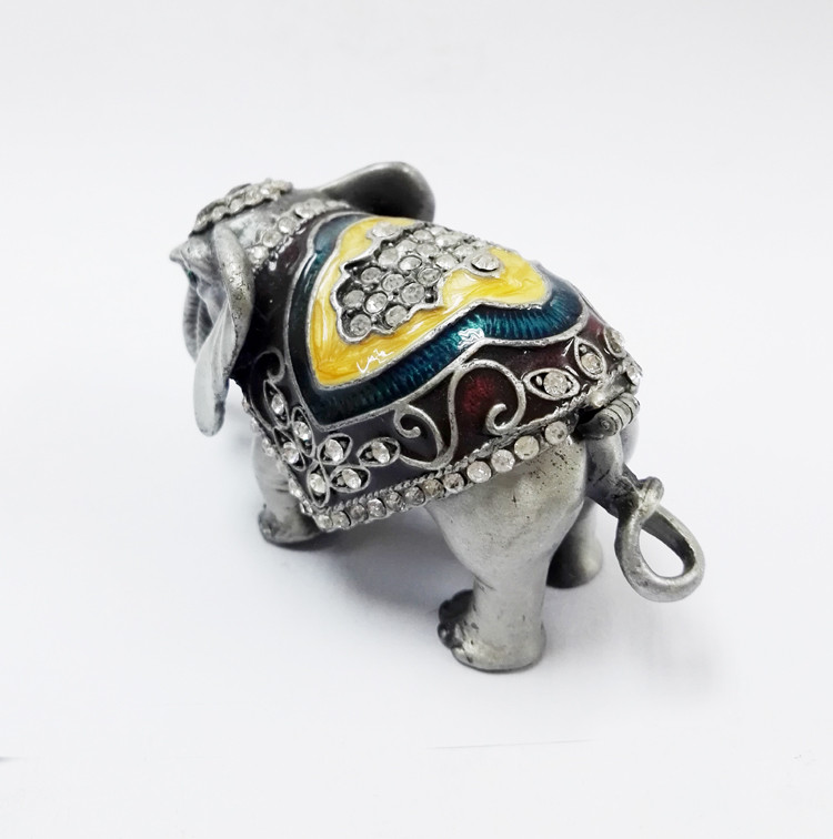 Gift Jewelry Box Elephant Shape Trinket Box Alloy Jewelry Box