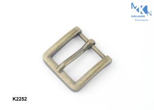 China Belt / Shoe Strap Buckles Antique Brass Hanging Plating Strap Heal Bar Buckle factory