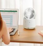 5V Hot Humidifying Spray Fan USB Desktop Charging Small Fan Folding Portable