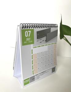 China A4 A5 Color Printable Desk Calendar Double Sided With 250g White Cardboard factory