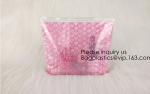 New Design Pvc k Epe Foam Heart-Shaped Bubble Bag For Cosmetic/Pink Plastic