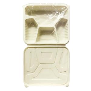 China 700ml capacity biodegradable compostable corn starch clamshell food box packaging box factory