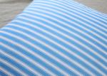 Blue Geometric Stripe 60x60cm 4cm Down Sofa Cushion