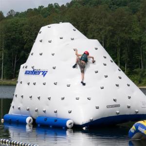 China Funny Inflatable Water Iceberg / 0.9mm PVC Tarpaulin Plato Water Jumping Games factory