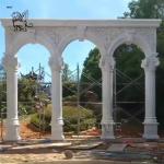 White Marble Porch Pillar Natural Stone Roman Greek Columns Outdoor Garden
