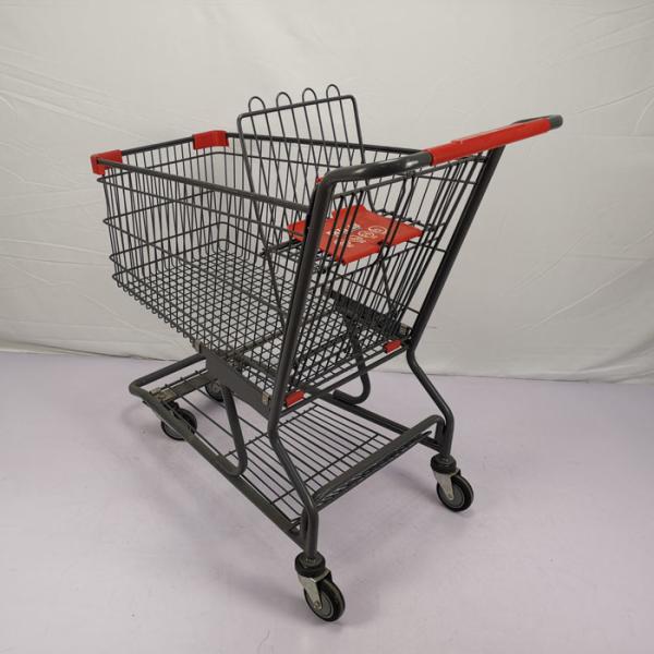 125L Standard American Shopping Trolley Warehouse Shopping Cart With Foldable