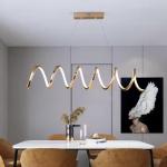 Postmodern Restaurant Chandelier Nordic Wave Shaped Chandelier Exhibition Hall