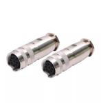 M16 M5 Male Female Circular AISG Connector 8 pin DIN Solder Type Metal Assebly