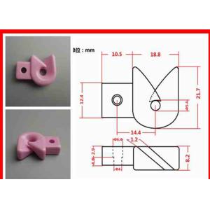 China Abrasive High Wearing Technical Alumina Textile Ceramic Guide Red / White on sale