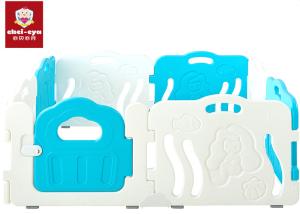 China Mermaid Plastic Baby Safety Playpen Play Yard 8 Panel Easily Installation factory