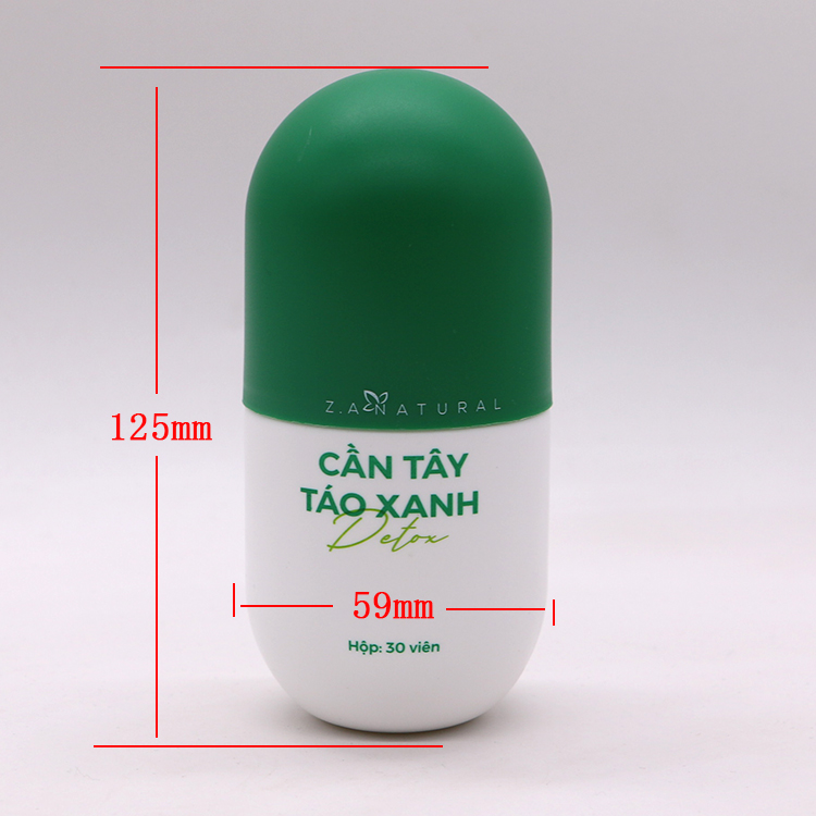 Collar Material HDPE Capsule Shape 6oz Empty Matte Plastic Bottles With Screw Cap