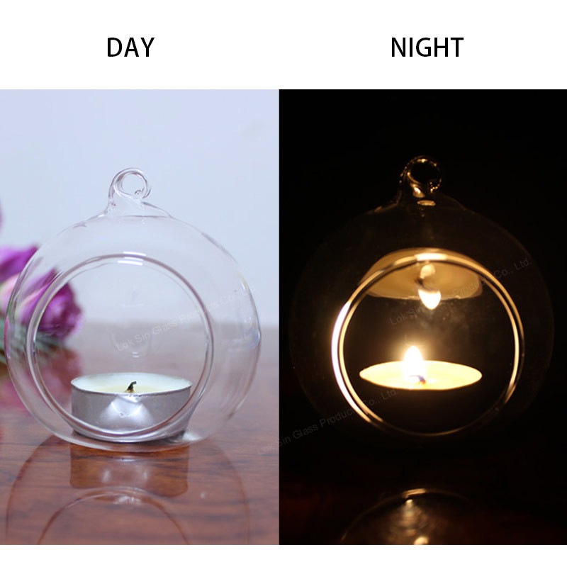 FDA Decorative 10cm 11cm Glass Cylinder Candle Holder