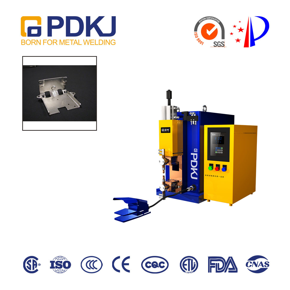 Hardware Dc Spot Welding Machine 750N Press For Carbon Steel