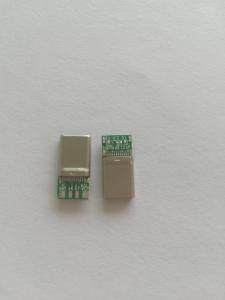 China USB Type-C Male Extension Type With Wire Clip 16 Solder Spot 10NF Capacitor factory