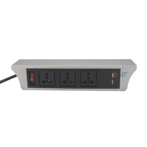 Furniture under table power socket with double usb charger for office power data