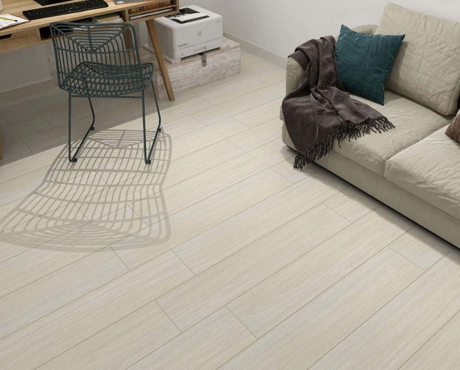 Yellow And Gray 200x1000mm Antibacterial Wooden Porcelain Strips Indoor Floor For Bathroom