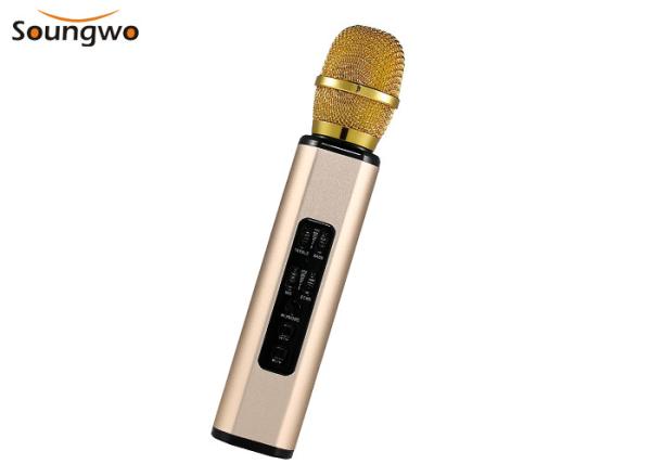 China 32GB Micro SD Card Bluetooth Speaker 2000Ah Battery 4 In 1 Karaoke Microphone factory