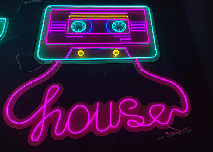 Transparent Acrylic 200cm EU Plug LED Neon Signs