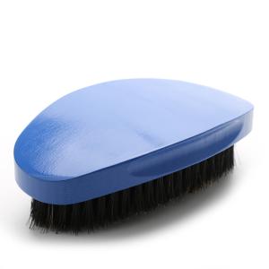 China Custom Blue Bent Wave Brush Curve For 360 Soft Boar Bristle For Hair Growth Style factory