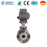 Fluorine Lined Electric Operated Ball Valve Flange Connection Corrosion
