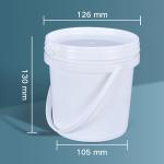 Round 1L Clear Plastic Bucket With Lid Suitable for Water and Food Grade