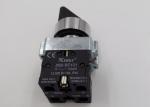 Silver Aluminum Momentary Push Button Wall Switch Flat Round Rotary Type