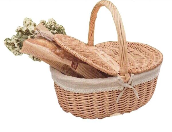 Handmade Natural Willow Wicker Picnic Basket Cheap Lunch Bags Hot sale products