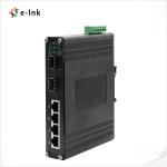 Industrial 4 RJ45 port + 2 SFP port Gigabit PoE Ethernet Switch ( 100W )