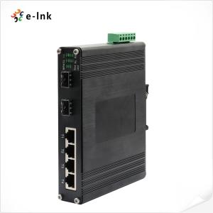 China Industrial 4 RJ45 port + 2 SFP port Gigabit PoE Ethernet Switch ( 100W ) factory