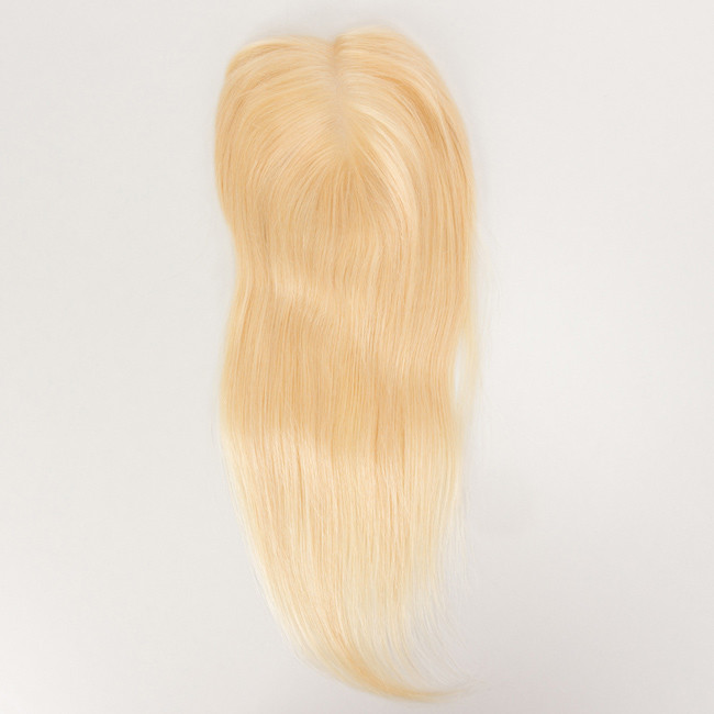 613 Blonde Female Women'S Toupee Wigs 5x5 5x7 Swiss Lace Front Toppers Brazilian Human Hair