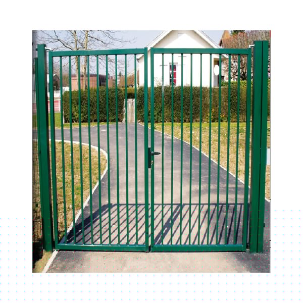 House Garden 3D Model Iron Gate Galvanized Garden Decoration 32x32mm Rail