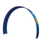 EZ Tube Arch Tension Fabric Balloon Arch Stand Round Metal Backdrop Display