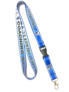 China Coaching Staff Heat Transfer Custom Printed Lanyards , Football Event Dye Sublimated Lanyards factory