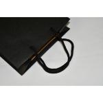 Customizable Luxury Shopping Paper Bag Black Shopping Bag With Handle
