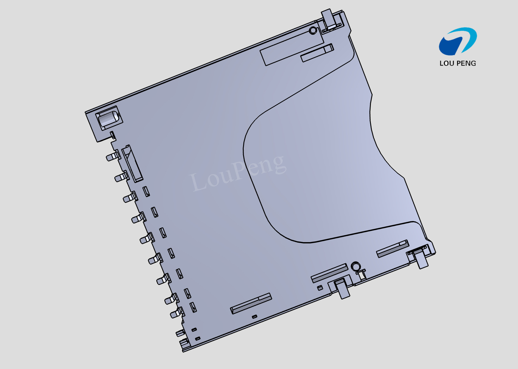SD Card Connectors, Secure Digital Compatible Card, 9 Position, Surface Mount, Right Angle