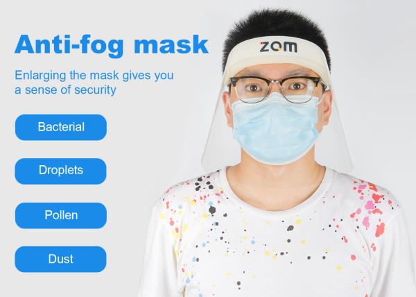 Plastic PET Production Face Mask Shield , FDA Approved Transparent Face Shield