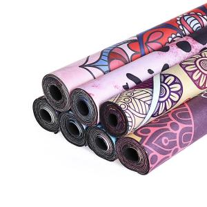 China Travel Yoga Mat/Eco Friendly Material Ultra Thin Microfiber Printing Natural Rubber Yoga Mat 1.5mm,foldable Mat factory