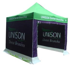 China Anti UV 4X4 Marquee Canopy Tent CMYK Heat Transfer Printing With Wall factory