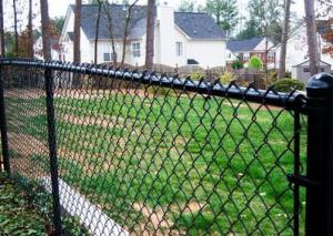China Green PVC 4 Inch Chain Link Wire Mesh , Privacy Chain Link Sports Fence factory