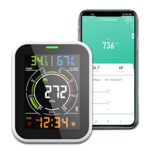 China WiFi Air Quality Meter PM2.5 Indoor Air Monitor Temperature Humidity 400ppm - 5000ppm factory