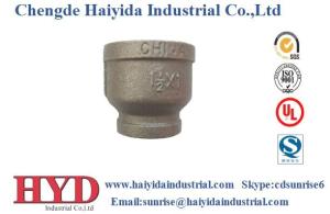 China socket reducing black malleable iron pipe fitting cast iron UL factory factory