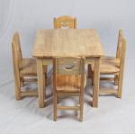 Wood Kindergarten Classroom Furniture Tables With Safety Rounded Edge